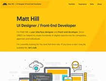 Tablet Screenshot of matthill.co